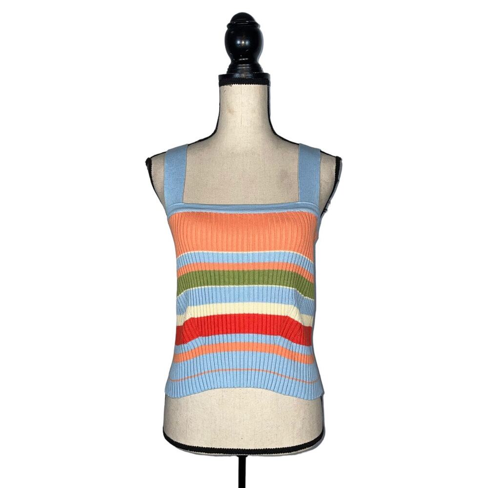 NEW  Robertson + Rodeo Julianna Multicolor Striped Knit Tank Top       Size: M